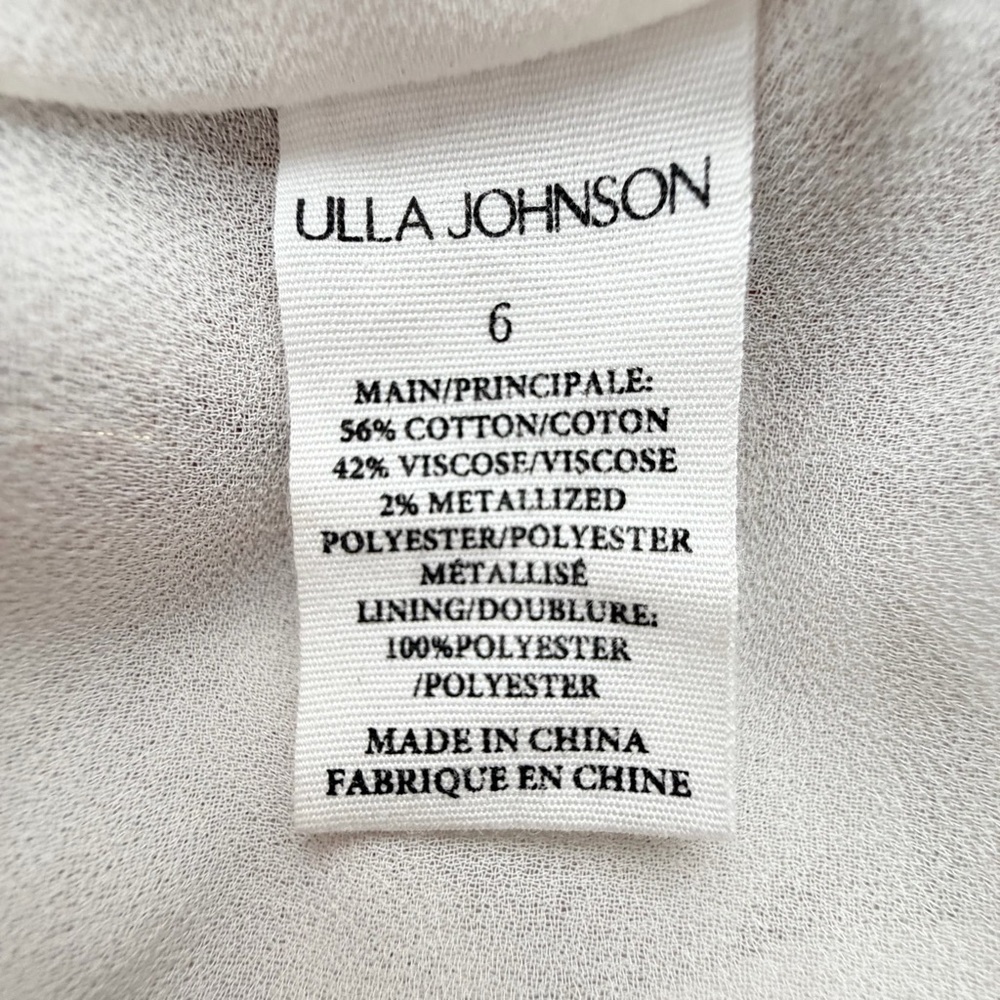 Ulla Johnson Blush Tan Paisley Ruffle Midi Dress - Picture 9 of 15